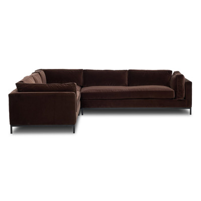Four Hands Grammercy 3 PC Sectional - Surrey Cocoa