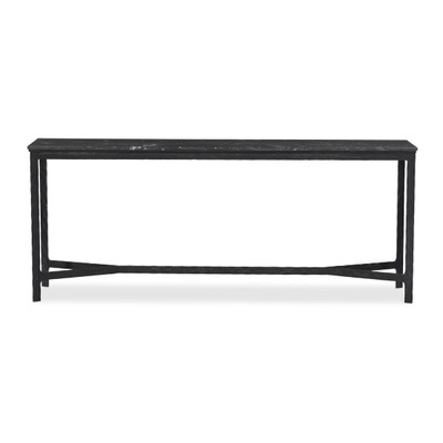 Four Hands Hammered Iron Console Table - Charcoal Marble