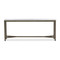 Four Hands Hammered Iron Console Table - White Marble
