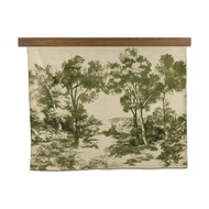 Four Hands Toile Tapestry with Hanger - Toile Moss - Auburn Oak