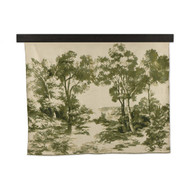 Four Hands Toile Tapestry with Hanger - Toile Moss - Smoked Black