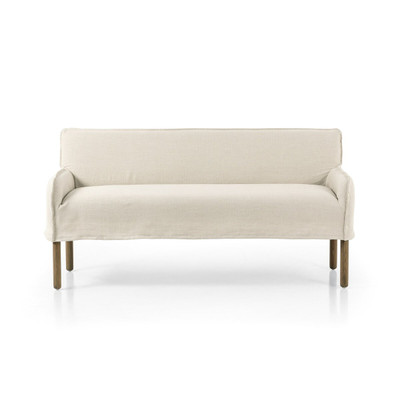 Four Hands Addington Slipcover Bench - Brussels Natural