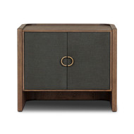 Four Hands Kiran Nightstand - Dark Green Lacquered Linen