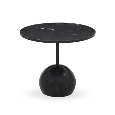 Four Hands Viola End Table - 22" - Black Marble