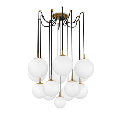 Four Hands Spider Small Chandelier - Burnished Brass