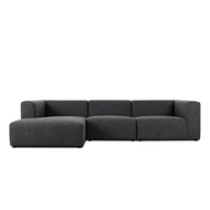 Four Hands Lawndale 3PC LAF Sectional - Saxon Charcoal