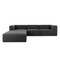 Four Hands Lawndale 3PC LAF Sectional w/ Ottoman - Saxon Charcoal