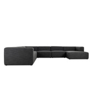 Four Hands Lawndale 6PC Sectional W/ RAFC - Saxon Charcoal