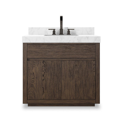 Four Hands Everett Single Vanity - Satin Espresso Oak