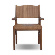 Four Hands Herrin Outdoor Dining Armchair - Stained Toasted Brown