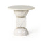 Four Hands Neda End Table - Polished White Marble