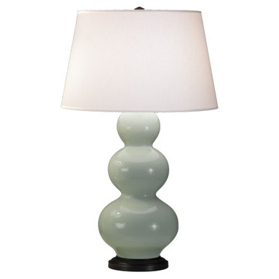 Triple Gourd Table Lamp - Deep Patina Bronze - Celadon