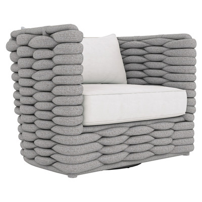 Bernhardt Wailea Nordic Gray Outdoor Swivel Chair