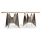 Bernhardt Solaria Console Table with 2 Metal Origami-inspired Bases