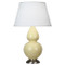 Double Gourd Table Lamp - Antique Silver - Butter