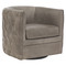 Bernhardt Palazzo Gray Leather Swivel Chair