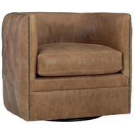 Bernhardt Palazzo Brown Leather Swivel Chair