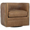 Bernhardt Palazzo Brown Leather Swivel Chair