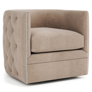 Bernhardt Palazzo Beige Fabric Swivel Chair