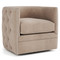Bernhardt Palazzo Beige Fabric Swivel Chair