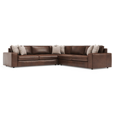 Bernhardt Nest 3-Piece Corner Leather Sectional
