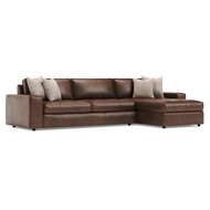 Bernhardt Nest 2-Piece Right Facing Leather Sectional