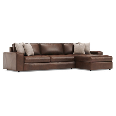 Bernhardt Nest 2-Piece Right Facing Leather Sectional