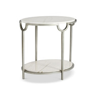 Bernhardt Morello Oval Metal End Table