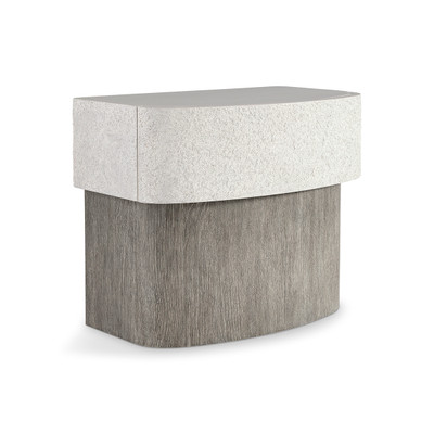 Bernhardt Monolith Faux Stone Nightstand