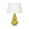 Small Triple Gourd Accent Table Lamp - Citron