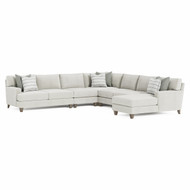 Bernhardt Mila 6-Piece Fabric Sectional with Right Facing Chaise