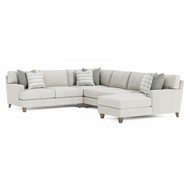 Bernhardt Mila 5-Piece Right Facing Fabric Sectional