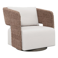 Bernhardt Maldives Outdoor Swivel Chair - White/Cream