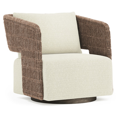 Bernhardt Maldives Outdoor Swivel Chair - Beige/Tan