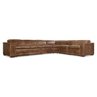 Bernhardt Lioni Leather 4-Piece Power Motion Sectional