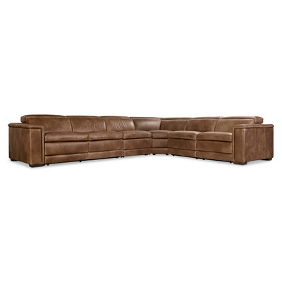 Bernhardt Lioni Leather 4-Piece Power Motion Sectional