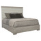 Bernhardt Linea Upholstered Queen Panel Bed with Wooden Footboard and Side Rails