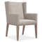 Bernhardt Linea Upholstered Arm Chair in Cerused Greige Finish
