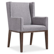 Bernhardt Linea Upholstered Arm Chair in Cerused Charcoal Finish