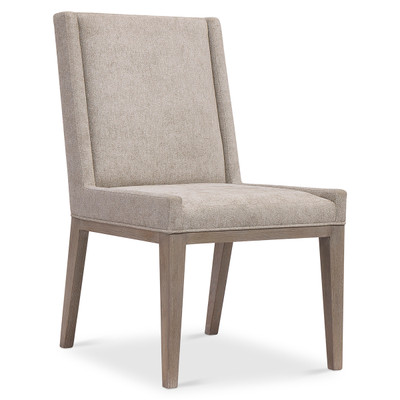 Bernhardt Linea Side Chair in Cerused Greige Finish