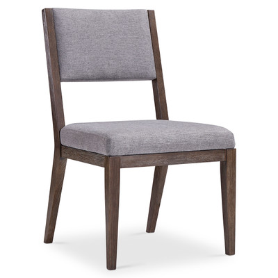 Bernhardt Linea Side Chair in Cerused Charcoal Finish
