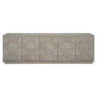 Bernhardt Linea Entertainment Console in Cerused Greige Finish