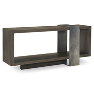 Bernhardt Linea Console Table in Cerused Charcoal Finish