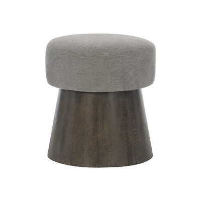 Bernhardt Linea Cerused Charcoal Round Bench