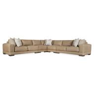 Bernhardt Lars Leather 5-Piece Sectional