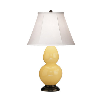 Small Double Gourd Table Lamp - Deep Patina Bronze - Butter