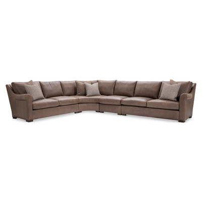 Bernhardt Keirnan 4-Piece Leather Sectional