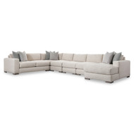 Bernhardt Drew 6-Piece Right Facing Fabric Sectional