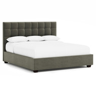 Bernhardt Avery Fabric Panel Bed in Dark Grey - King