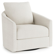 Bernhardt Astoria Fabric Swivel Chair White